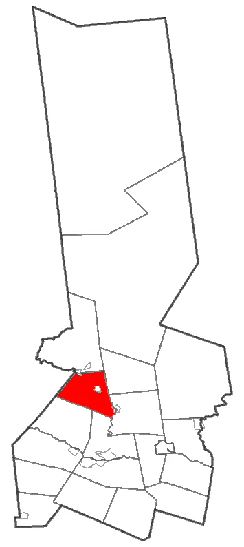 Map of Herkimer County highlighting Newport Town