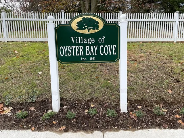 Sign for the Village of Oyster Bay Cove, New York
