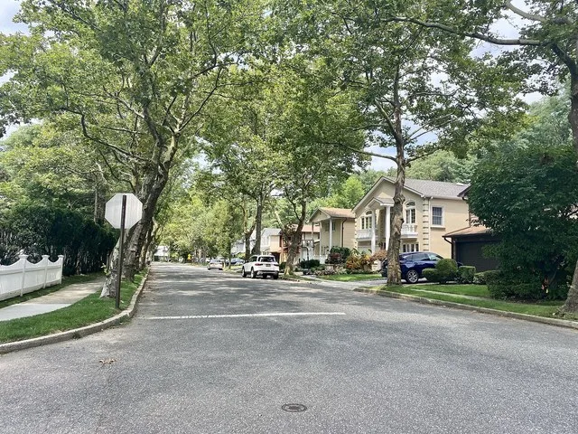 The Soundview Village subdivision in the Incorporated Village of Port Washington North, Long Island, New York on August 10, 2021. This photo was taken at the intersection of Sound...