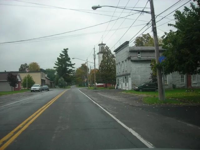 St. Lawrence County Route 14 (Rensselaer Street) in Rensselaer Falls, New York.
