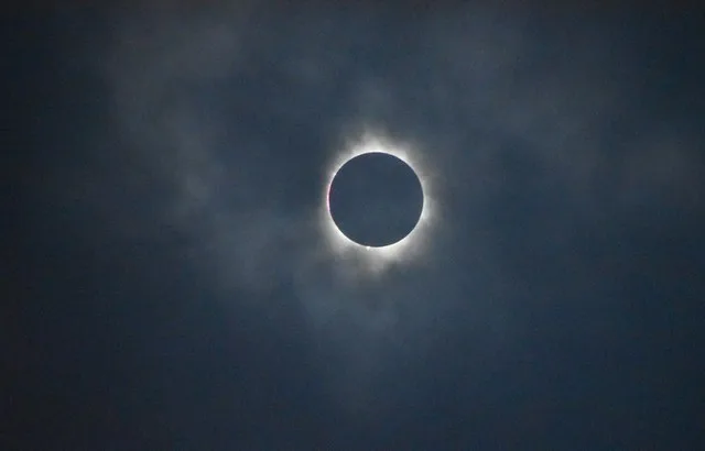 North American total eclipse as captured from the Seneca Allegany Resort & Casino, Salamanca, New York (USA)