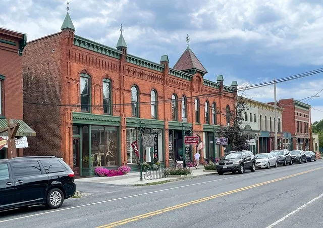 Bullard Block and Broad Street in downtown Schuylerville New York