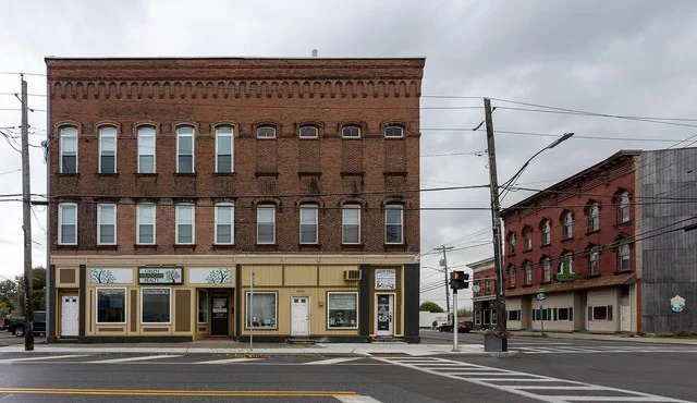 Buildings at Brutus and Seneca Street, downtown Weedsport, New York