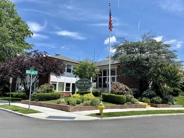 Westbury Village Hall in Westbury, on Long Island, in New York. This photo was taken on June 9, 2021.