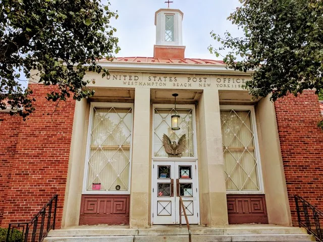 USPO Front entrance, cupola and weathervane, eagle above door
