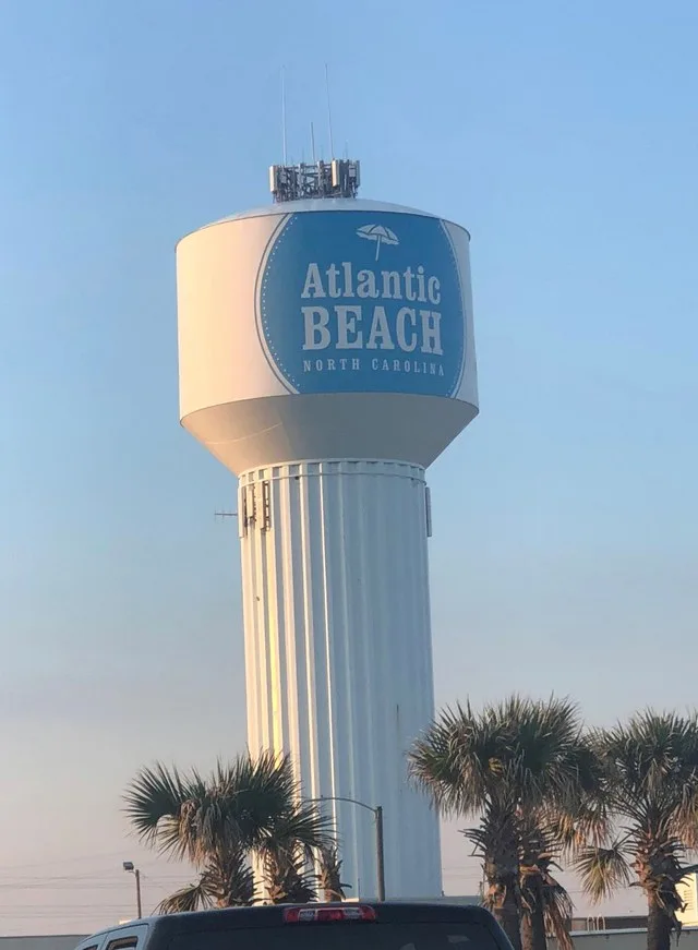 The new watertower of Atlantic Beach, NC