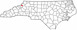 Adapted from Wikipedia's NC county maps by Seth Ilys. en:Category:North Carolina Dot Maps