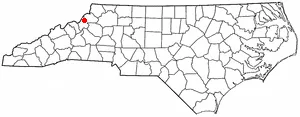 Adapted from Wikipedia's NC county maps by Seth Ilys. en:Category:North Carolina Dot Maps