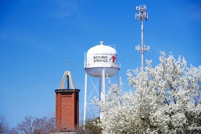 Water tower in Boiling Springs, North Carolina, United States