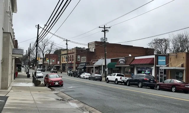 North Main Street in China Grove, facing south west