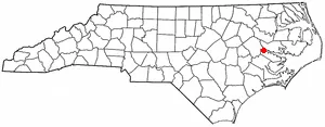 Adapted from Wikipedia's NC county maps by Seth Ilys. en:Category:North Carolina Dot Maps