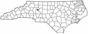 Adapted from Wikipedia's NC county maps by Seth Ilys.