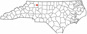 Adapted from Wikipedia's NC county maps by Seth Ilys.