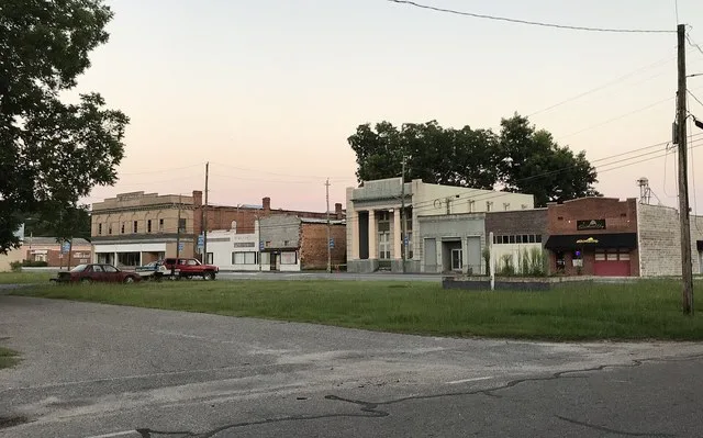 Photo of Main Street in Gibson taken from Oil Mill Road