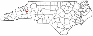 Adapted from Wikipedia's NC county maps by Seth Ilys. en:Category:North Carolina Dot Maps