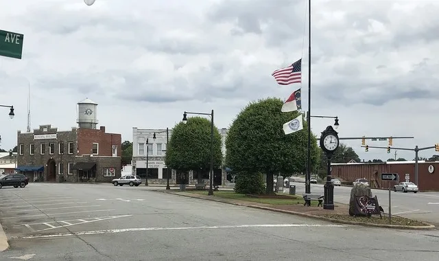 Granite Falls, North Carolina, as viewed facing southeast on Main Street