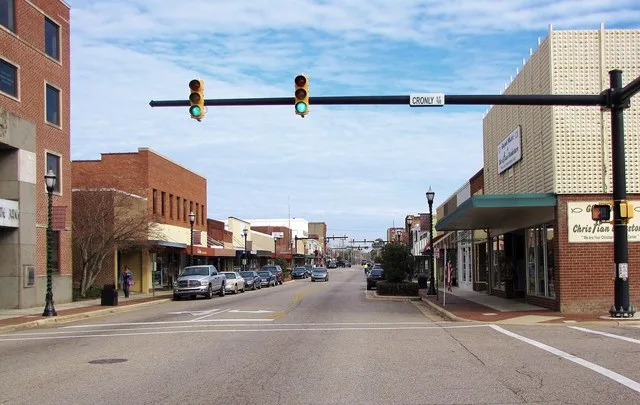 Main Street on U.S. Route 401 in Laurinburg, North Carolina. This is an image of a place or building that is listed on the National Register of Historic Places in the United State...