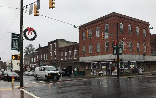 Main cross street in Madison downtown