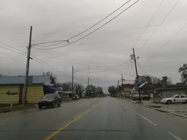 Maysville, North Carolina, taken out of the front window of my car on 03/30/2015.