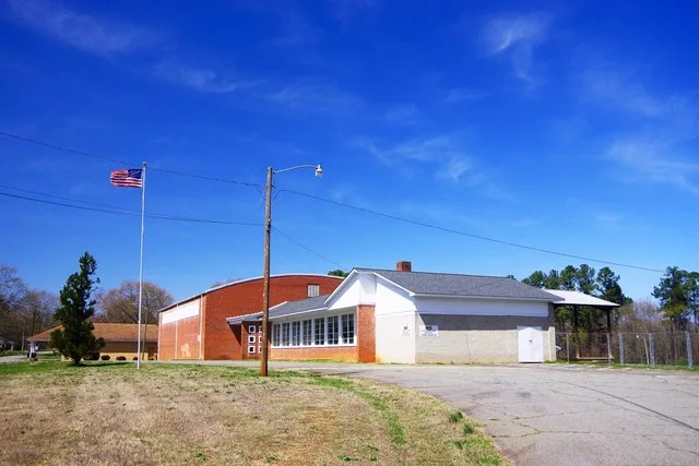 Old Mooresboro Gym in Mooresboro, North Carolina, United States, now home to town offices and recreational center.