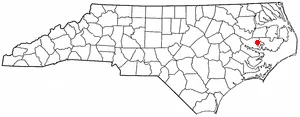 Adapted from Wikipedia's NC county maps by Seth Ilys. en:Category:North Carolina Dot Maps