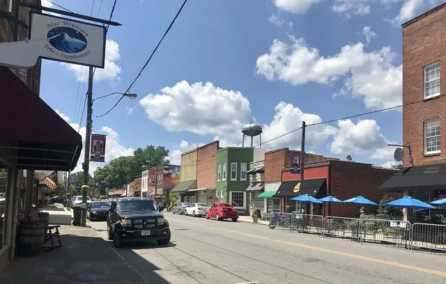 West Main Street in Downtown Pilot Mountain