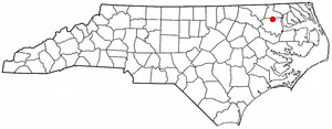 Adapted from Wikipedia's NC county maps by Seth Ilys. en:Category:North Carolina Dot Maps