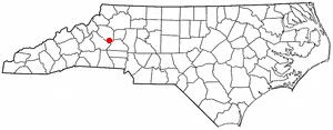 Adapted from Wikipedia's NC county maps by Seth Ilys. en:Category:North Carolina Dot Maps