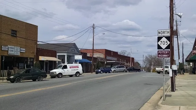 Downtown Robbins, North Carolina along North Carolina Highway 705