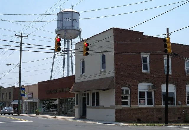 Downtown Rockwell, North Carolina, USA.