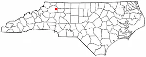 Adapted from Wikipedia's NC county maps by Seth Ilys.