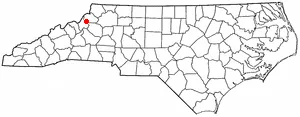 Adapted from Wikipedia's NC county maps by Seth Ilys. en:Category:North Carolina Dot Maps
