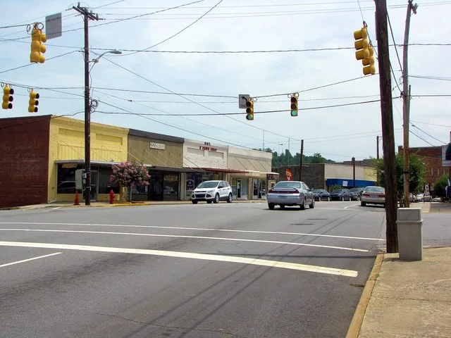 Main Street in Taylorsville, North Carolina.