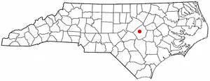 Adapted from Wikipedia's NC county maps by Seth Ilys.