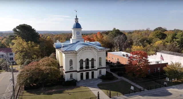 Caswell County Courthouse aerial photo