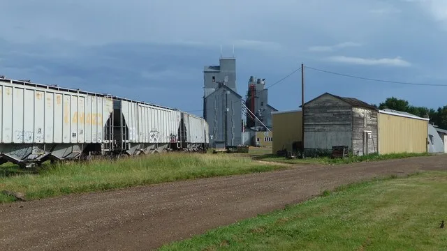 Grain elevators in Carrington, North Dakota , USA