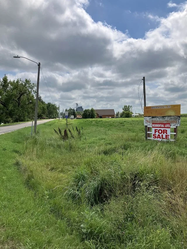Welcome sign in Davenport, North Dakota