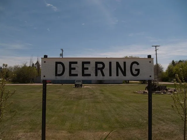 Deering sign in Deering, North Dakota