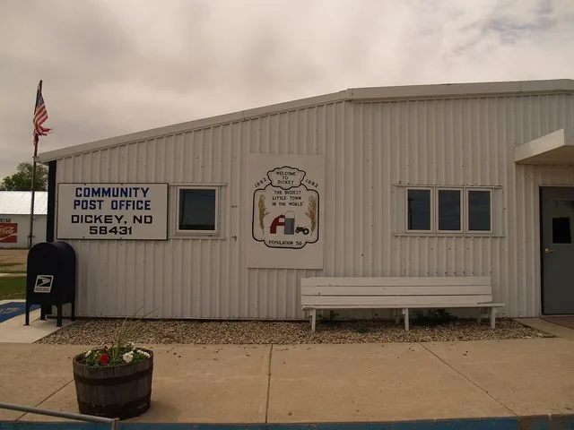 Post office in Dickey, North Dakota