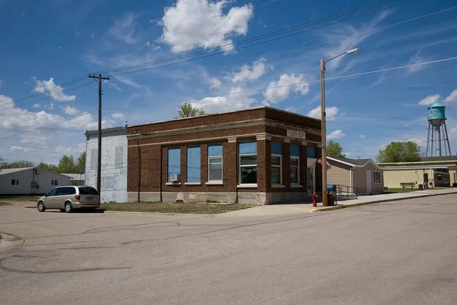 A street in Grenora, North Dakota.