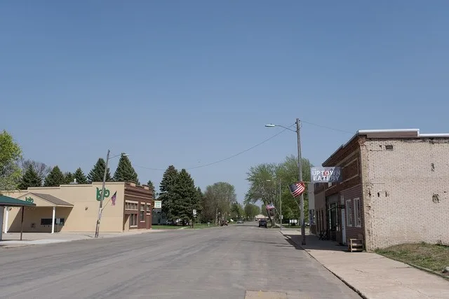 Elm Street looking east in Kindred North Dakota