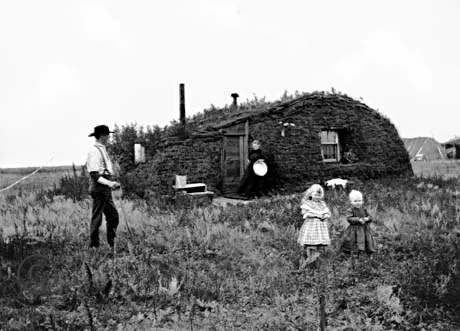 Title: "Commemorating Homesteaders and Norwegian Immigrants" , Hultstrand 61 from 1898 A Milton, North Dakota, photographer took this picture of John and Marget Bakken and their t...