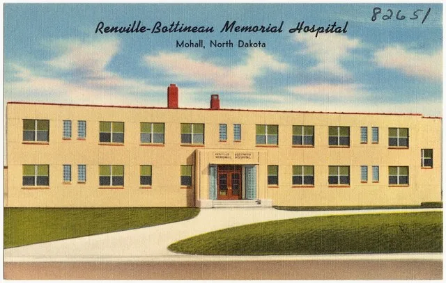 Title: Renville-Bottineau Memorial Hospital, Mohall, North Dakota Subjects: Hospitals Places: North Dakota > Renville (county) > Mohall Notes: Title from item. Extent: 1 print (po...