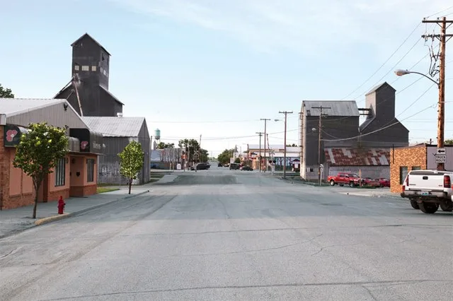 A picture of Tioga from the south side of the tracks as you would see it on any normal day.