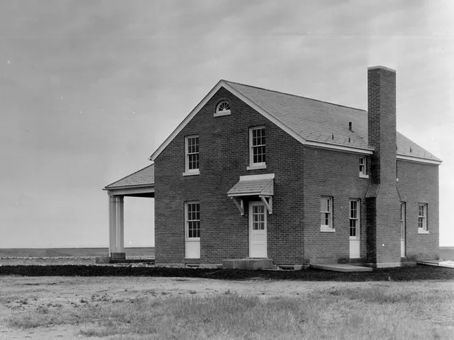 The US Border Inspection Station at Westhope, ND, shortly after its construction in 1937 Other information National Archives: Record Group 121-BS: Records of the Public Buildings...