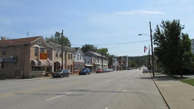Looking east on Main Street in Batavia, Ohio.