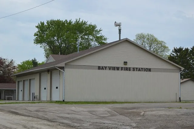 Front of the Bay View Fire Department, located at 2312 Comanche Trail in Bay View , Ohio , United States . It was built in 1989.