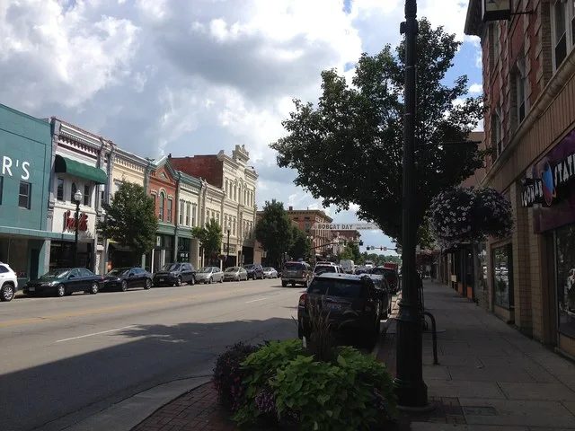 Downtown Bowling Green, Ohio in August 2016