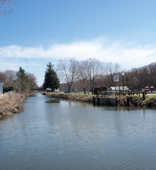 a site on the nrhp in Stark County, Ohio. the Ohio-Erie Canal in Canal Fulton, Ohio at the St. Helena Heritage Park