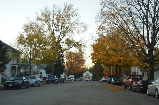 Looking northwest on Market Street from the Lock Street intersection in Carroll , Ohio , United States .